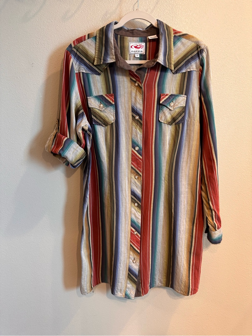 Roper Women’s Striped Western Button-Down Midi Dress - Western